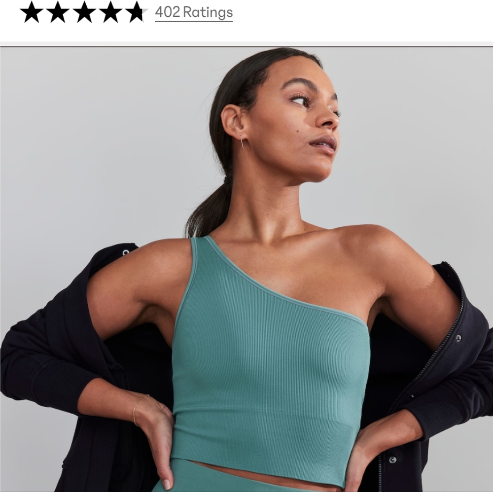 NIB Athleta Aurora One-Shoulder Seamless Crop Top